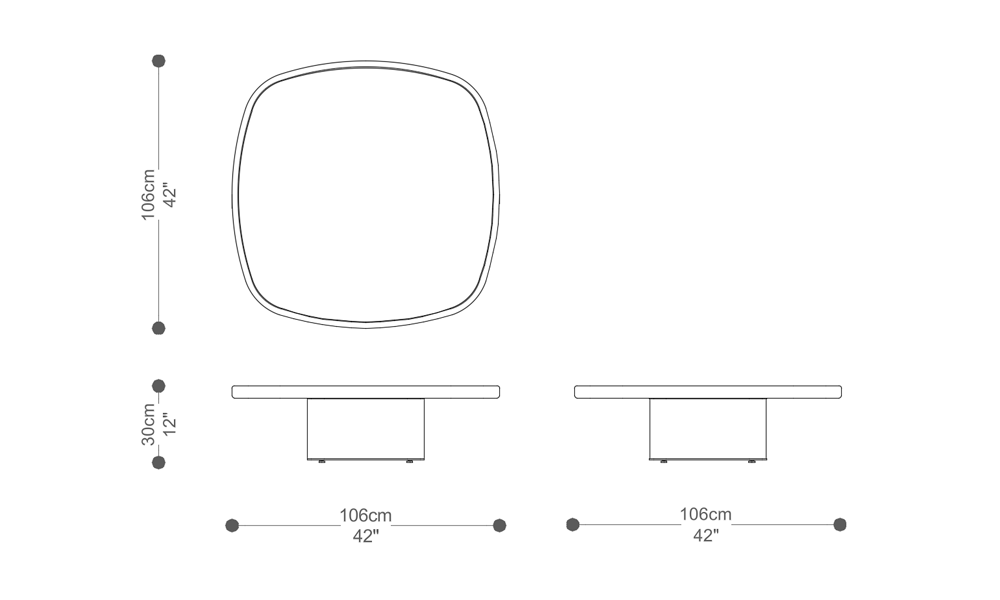 Image of the main dimensions of the product